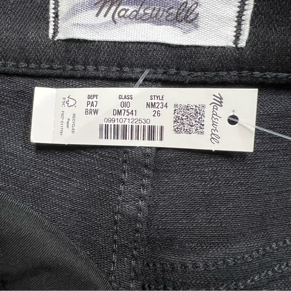 Madewell The Perfect Vintage Wide Leg Jean in Black Rinse Wash Size 26 NWT - Picture 11 of 12